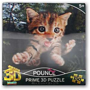 Prime 3D Pounce Kitten 150 Piece Puzzle