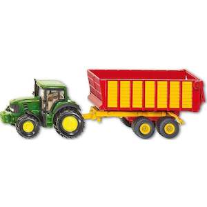 Toy: Siku 1650 CLAAS Tractor With Silage Trailer