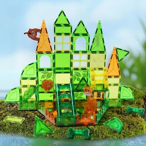 Toy: Giromag 80pcs Magnetic Building Tiles Jungle Set