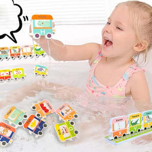 Bath Sticker Train Sticker Bath Toy – 28 Pieces with storage bag