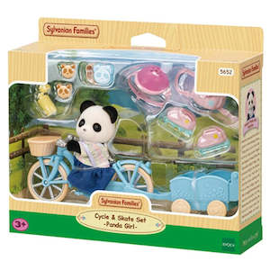 Sylvanian Families Cycle & Skate Set - Panda Girl