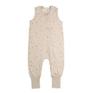 Toy: Woolbabe 3-Seasons Merino/Organic Cotton Sleeping Suit - Dune Sunburst 1-4 years