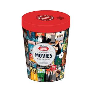 Bucket List Puzzle: 50 Must-Watch Movies (1000pc Jigsaw)