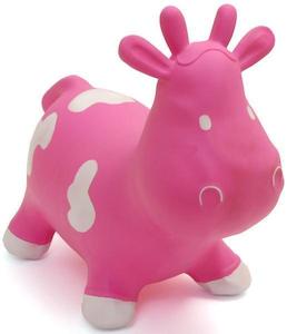 Toy: Happy Hopperz - Pink Cow (Small)