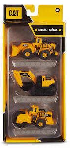 CAT: Metal 3 Pack - Wheel Loader/Excavator/Steam Roller