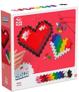 Plus-Plus: Puzzle By Number Hearts (250pc)