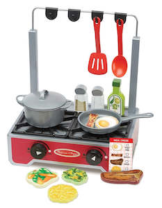 Melissa & Doug: Wooden Cooktop - Deluxe Play Set