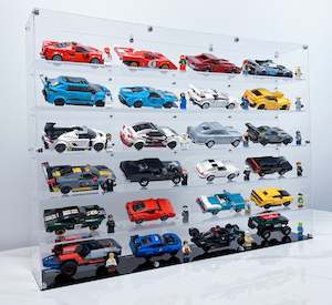 BrickFans Premium Display Case for 24 x Speed Champions Cars (4x6)