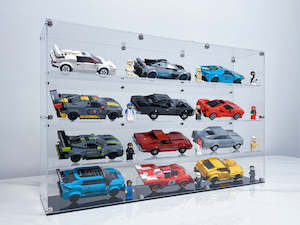 BrickFans Premium Display Case for 12 x Speed Champions Cars (4x3)