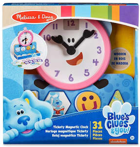 Toy: Blues Clues & You! Tickety Tock Wooden Magnetic Clock