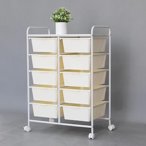 storage trolley 2×5 layers with 10 white trays