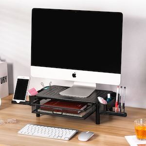 Computer Monitor Stand Riser with Draw Phone holder and Pen holder