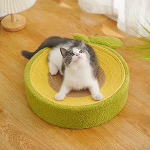 Cat scratching board avocado design