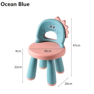 Kids Chair Children Chair Baby Room Chair Plastic Stool Chair – Ocean Blue