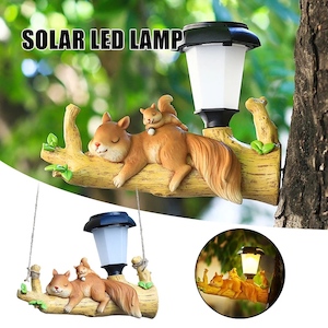 Solar LED Garden Light Outdoor Light Garden Decoration – Sleeping Squirrel