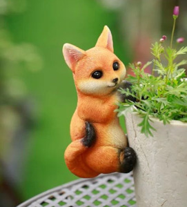 Flowerpot Edge Huggers Garden Decoration Ornaments Fox design