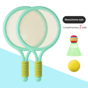 Children Badminton Racquets Set Tennis Racket Set Outdoor Toy – Green