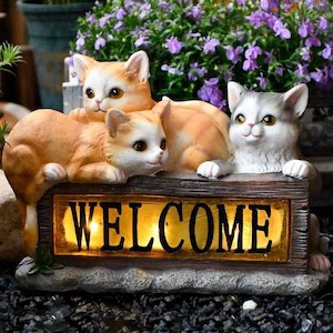 Solar LED Garden Light Outdoor Light Garden Decoration – Welcome Kitten