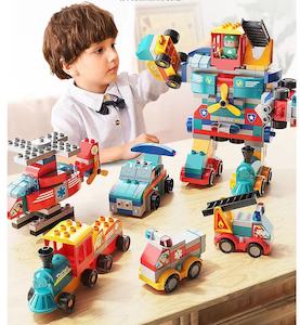 Building block toys: 195PCS Robot Building Bricks