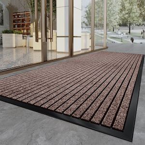 Door Mat Outdoor Anti Slip Doormat – Brown 120×140