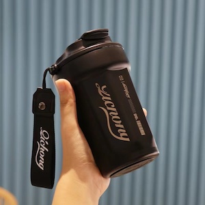 Travel Coffee Cup Portable Stainless Steel Thermos with Lid-Black 480ML