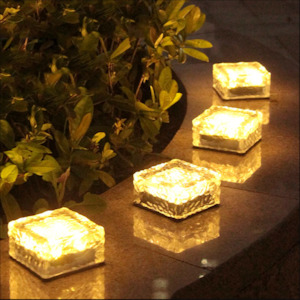 Outdoor Garden Waterproof Solar LED Light Ice Brick Style