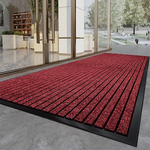 Door Mat Outdoor Anti Slip Doormat – Red 120×140