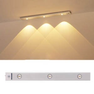 LED Night Light Under Cabinet Light USB Rechargeable Motion Sensor 40cm 3 lights