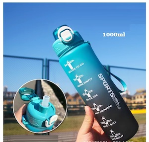 Water Bottle Dual-Way Drink 1L – Turquoise