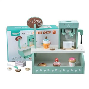 Wooden Simulation Tea Set Pretend Play Ice Cream Coffee