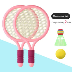 Children Badminton Racquets Set Tennis Racket Set Outdoor Toy – Pink