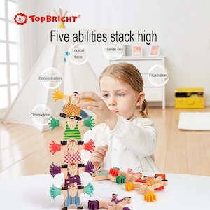 Fingertip Hercules Stack Game Wooden Balance Building Blocks Board Games