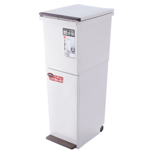 Rubbish Bin 2 layers 38L – White Lid