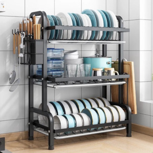 3 Tier Kitchen Dish Rack Storage Unit Kitchen Shelf