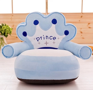 Kids Sofa Seat Cute Design Soft Couches Plush Seat (Blue)