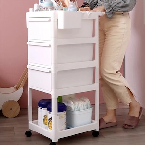 Storage Trolley 4 layers white