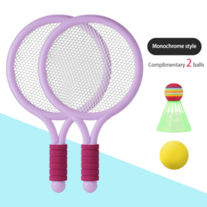 Children Badminton Racquets Set Tennis Racket Set Outdoor Toy – Purple