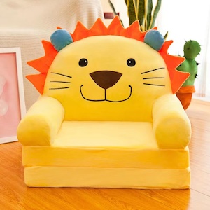 Kids Sofa Seat Cute Design Soft Couches Plush Seat (Lion)