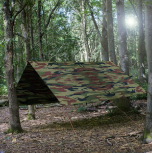 Camping Tent Outdoor Sun Shade 4x4M Waterproof 19 Hanging Points – camouflage