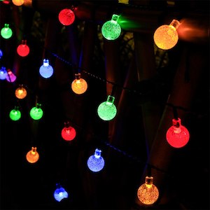 Solar USB String Light Garden Xmas Decoration 7m 50Led 2.4cm Crystal ball RGB