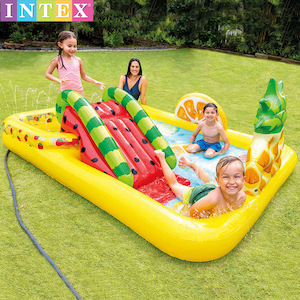 Inflatable Pool Water Play Center Water Slide – Fruit World