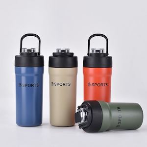 Travel Cup Portable Stainless Steel Thermos with Lid Straw Coffee Mug – Red