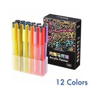 12pcs Acrylic Painter Marker Pen none washable marker