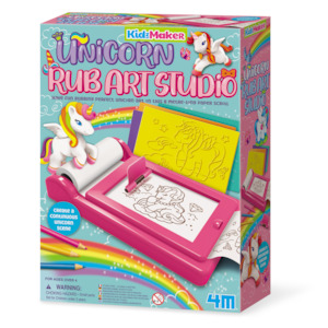 4M - Kidzmaker - Unicorn Rub Art Studio