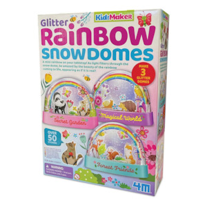 4M Kidzmaker Mini Glitter Rainbow Water Domes