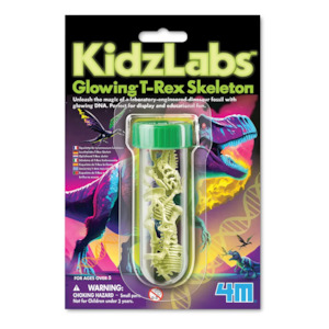 4M - Kidzlabs - Glowing T-Rex Skeleton