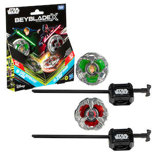 Beyblade X and Star Wars Collab Luke Skywalker 4-80B vs. Darth Vader 4-60B