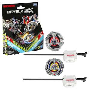 Beyblade X Transformers Collab Optimus Primal 3-60F vs. Starscream 3-80N