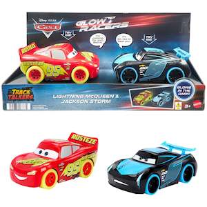 Disney Pixar Cars Glow Racers Lightning Mcqueen & Jackson Storm