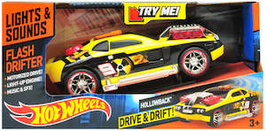 Hot Wheels Lights & Sounds Flash Drifter Hollowback